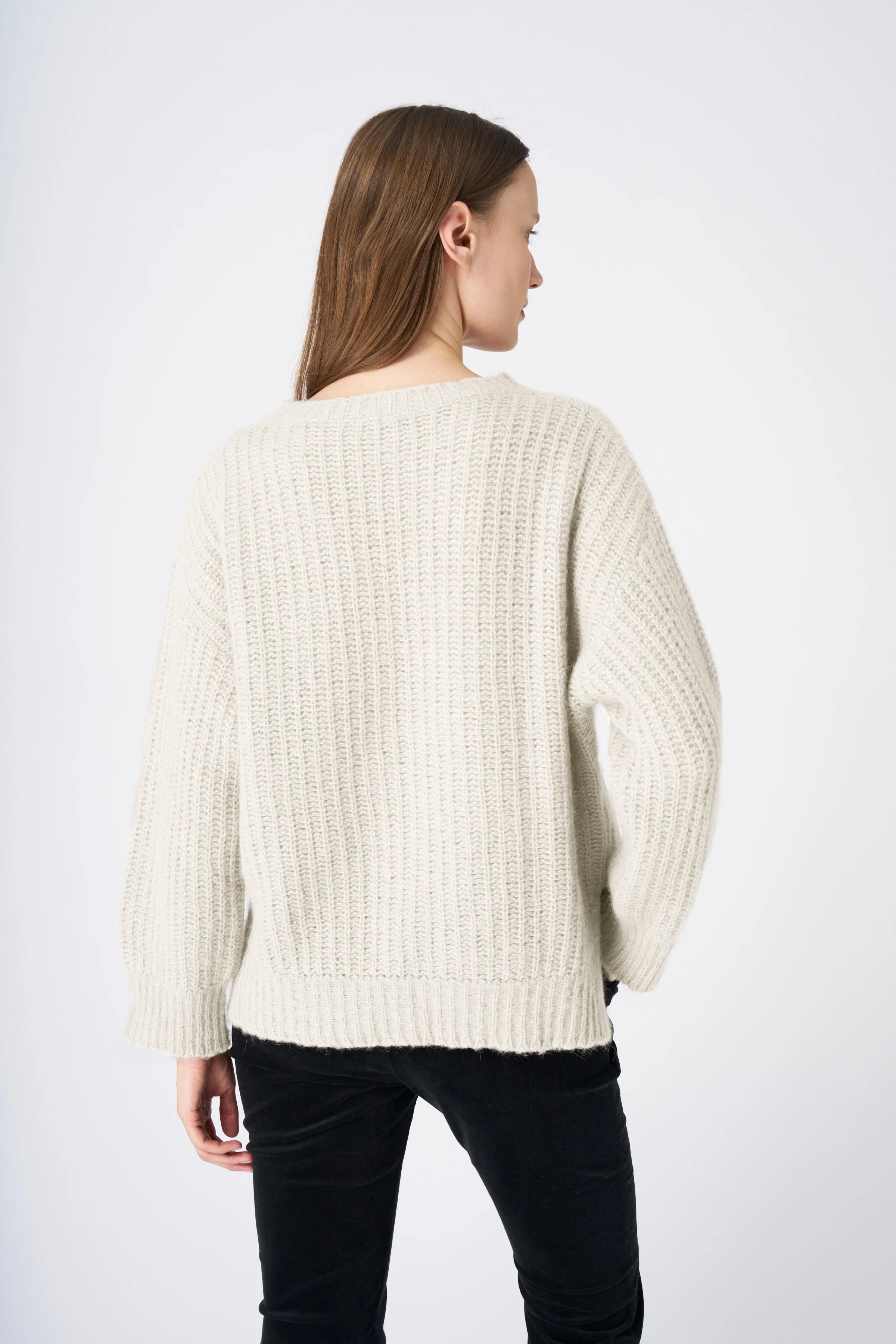 Ribbed Cashmere Blend Sweater