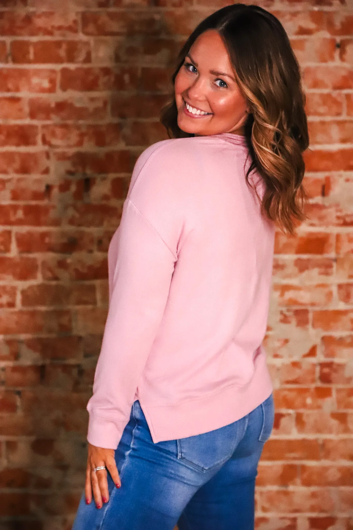 Rosy Pull Over Lightweight Sweater