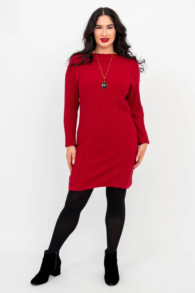 Rowan Dress, Lipstick, Cotton