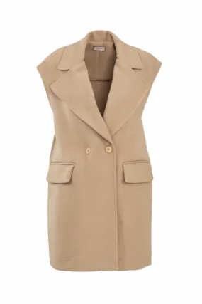 Saiph camel gilet blazer