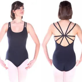 SALE - HANNAH - MERYL STRAPPY CAMISOLE LEOTARD - BLACK