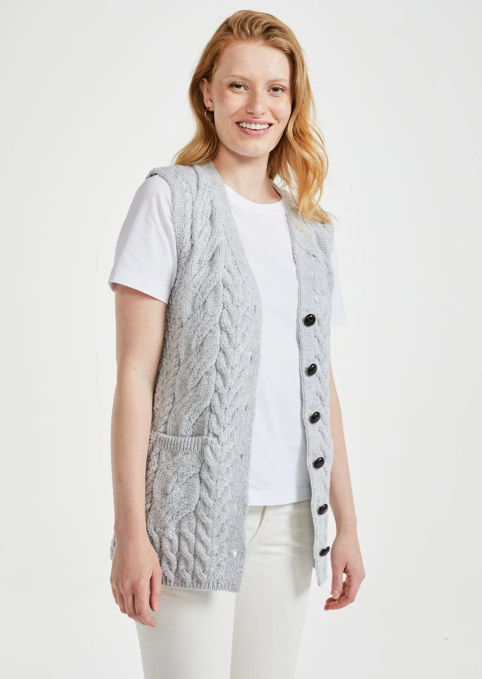 Saoirse Aran Supersoft Cardigan | Grey