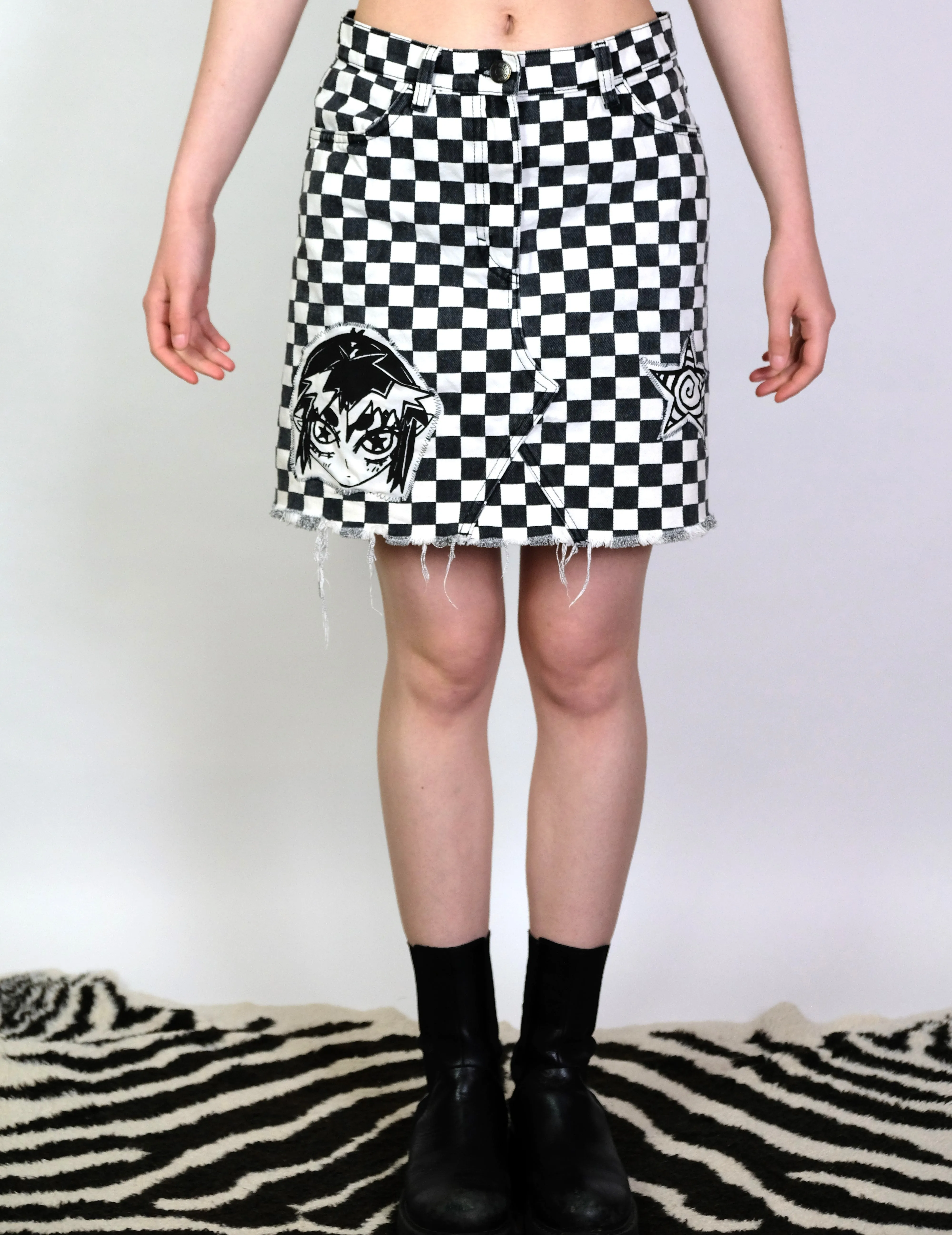 Screen Print Checker Skirt S/8