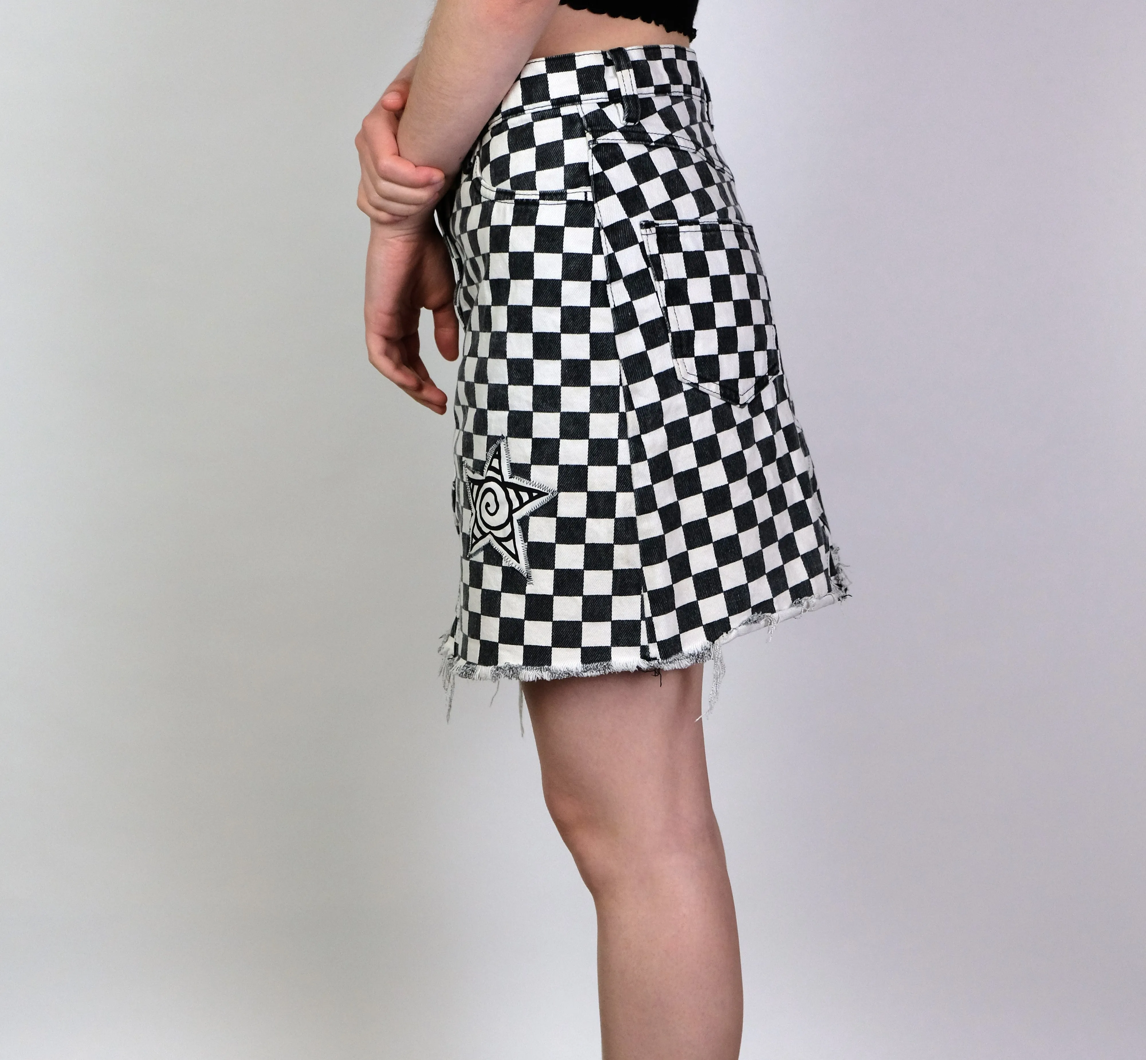 Screen Print Checker Skirt S/8