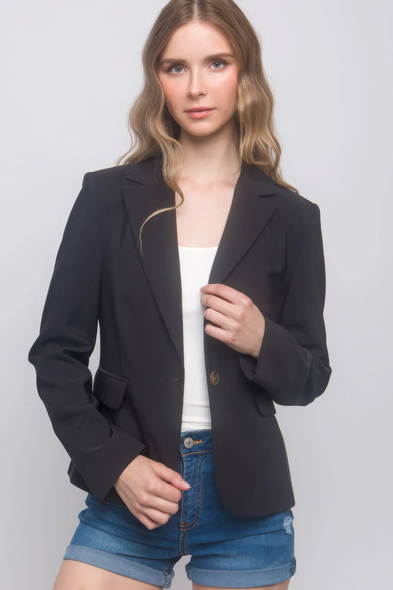 Single Button Closures Vertigo Blazer