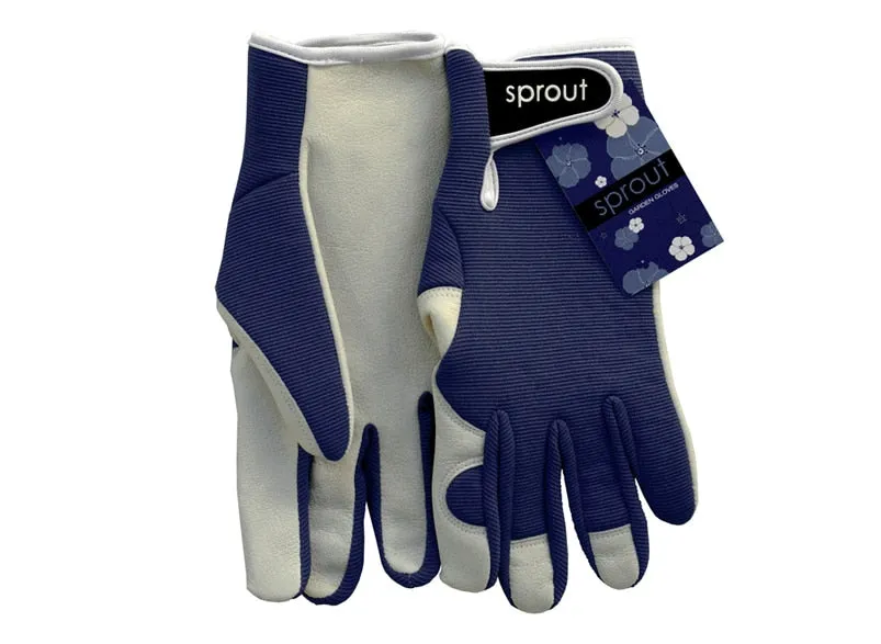 Sprout Goatskin  Garden Gloves - Navy