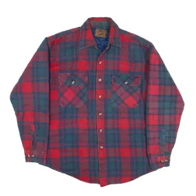 ST JOHNS BAY Quilted Lined Lumberjack Jacket Red Check Mens M