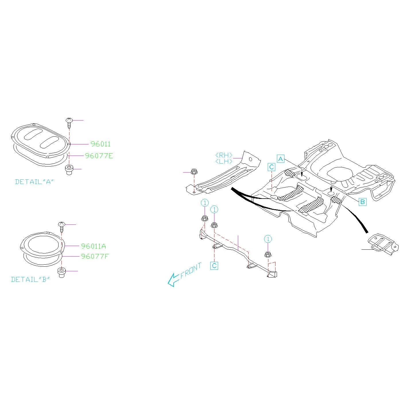 Subaru Fuel Tank Access Gaskets 2002-2007 WRX/STI, 2003-2008 Forester XT