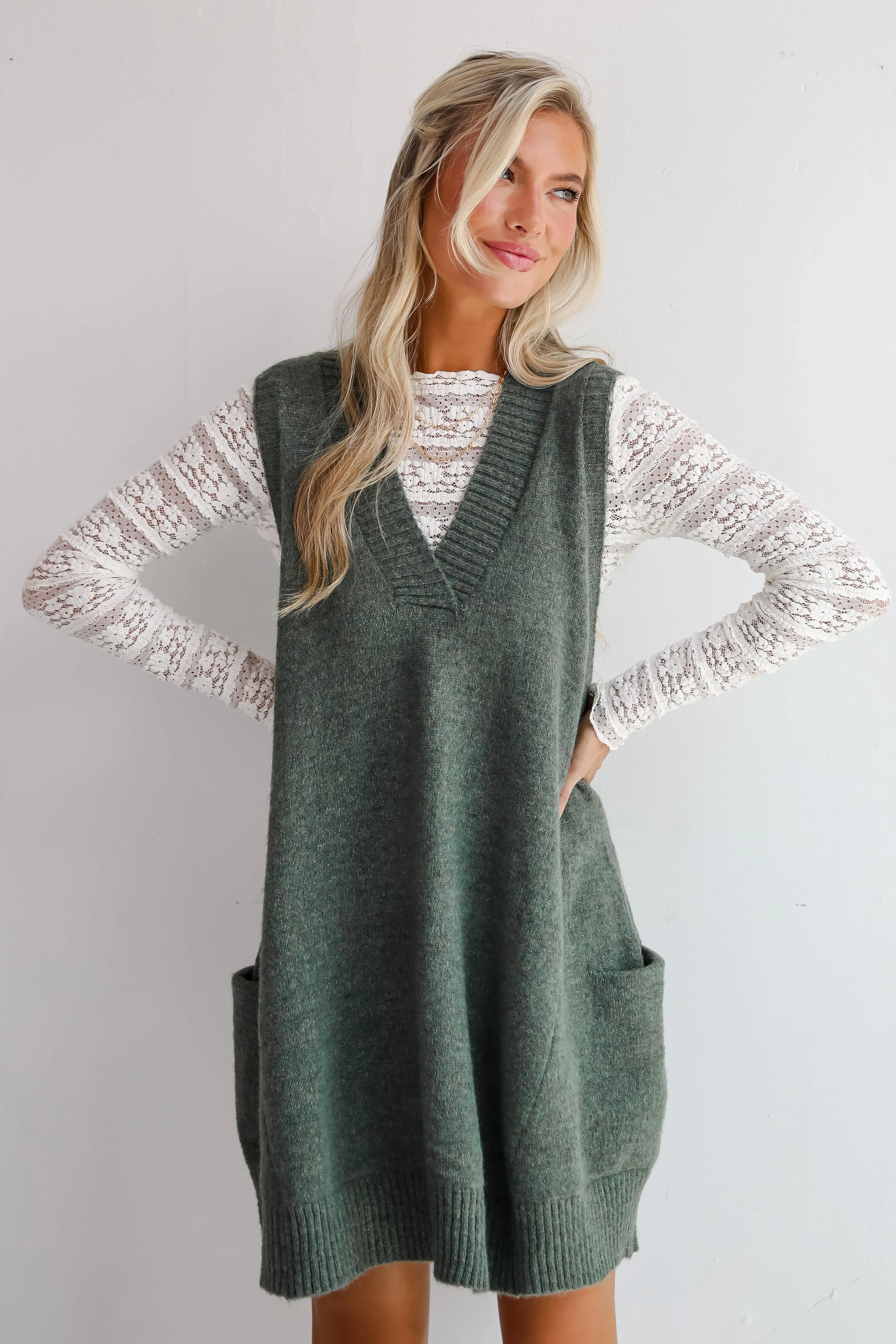 Successful Sophistication Sweater Mini Dress