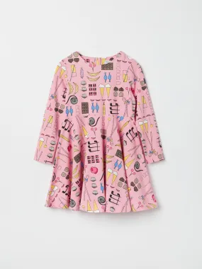 Sweet Treats Print Kids Dress