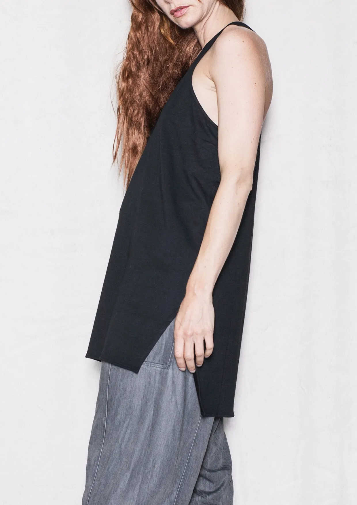 TANK TOP/DRESS - COTTON JERSEY black