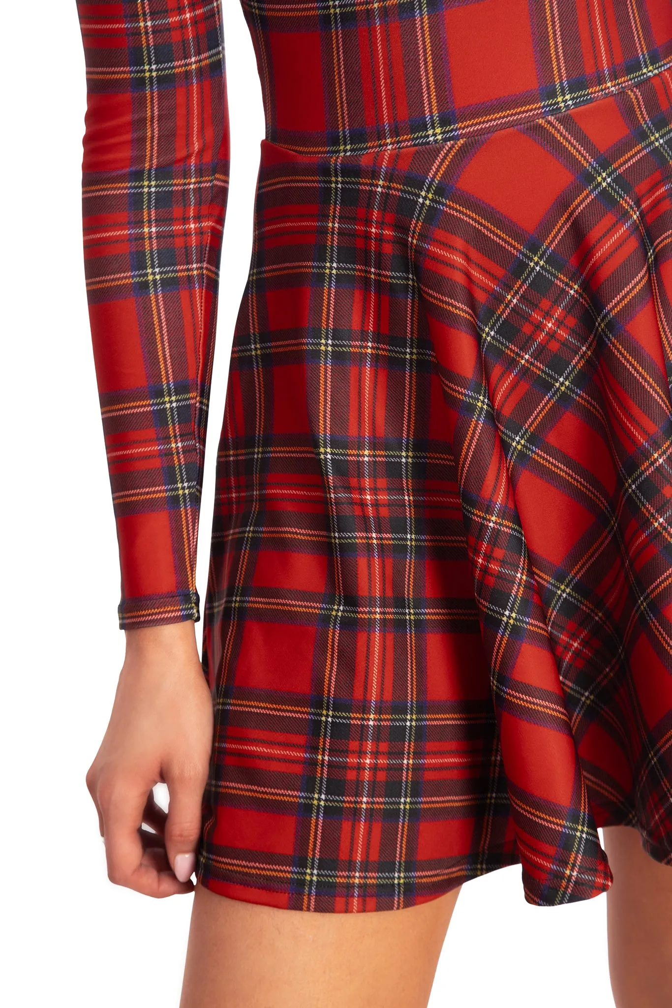 Tartan Red Toastie Long Sleeve Skater Dress