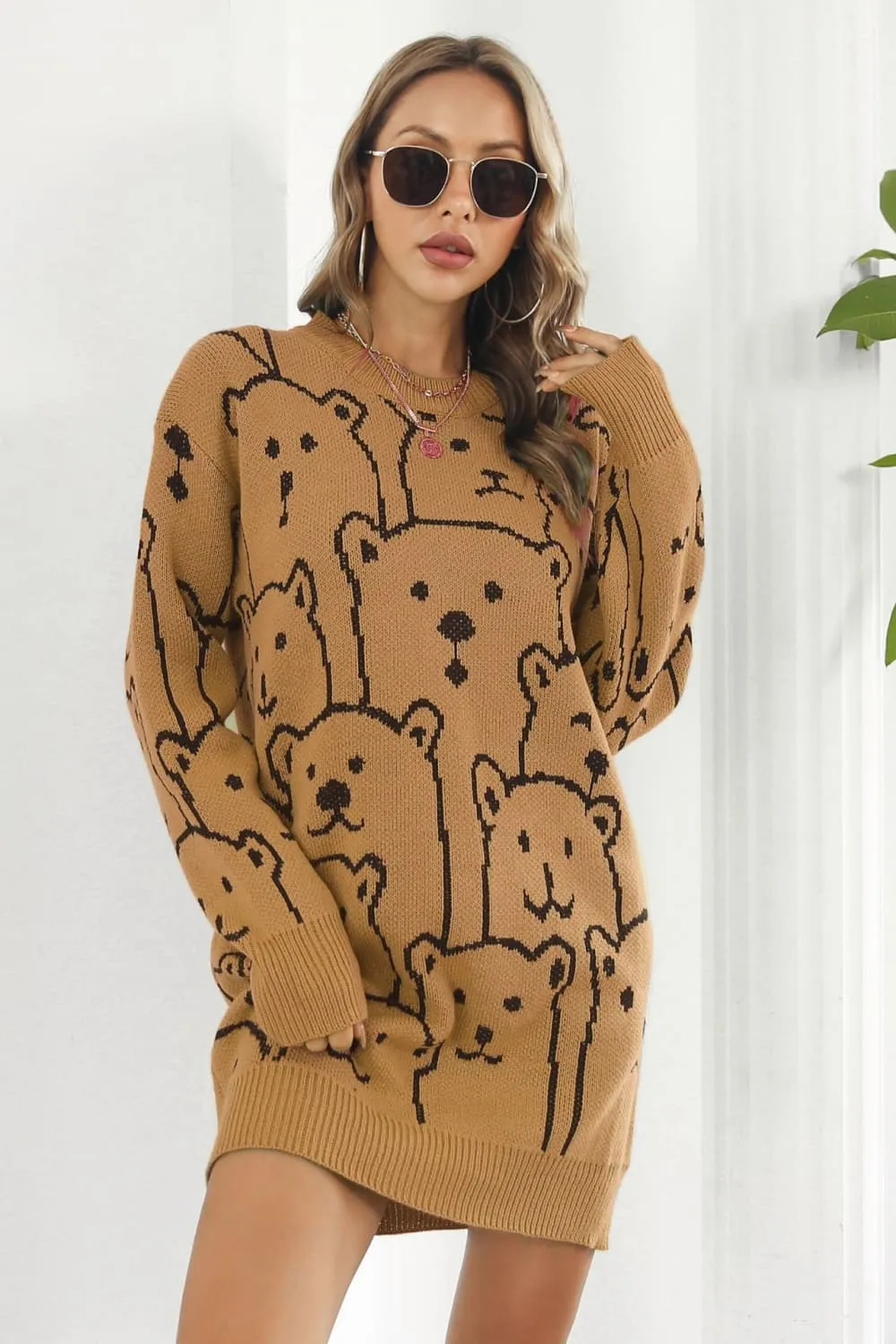 Teddy Bear Sweater Dress