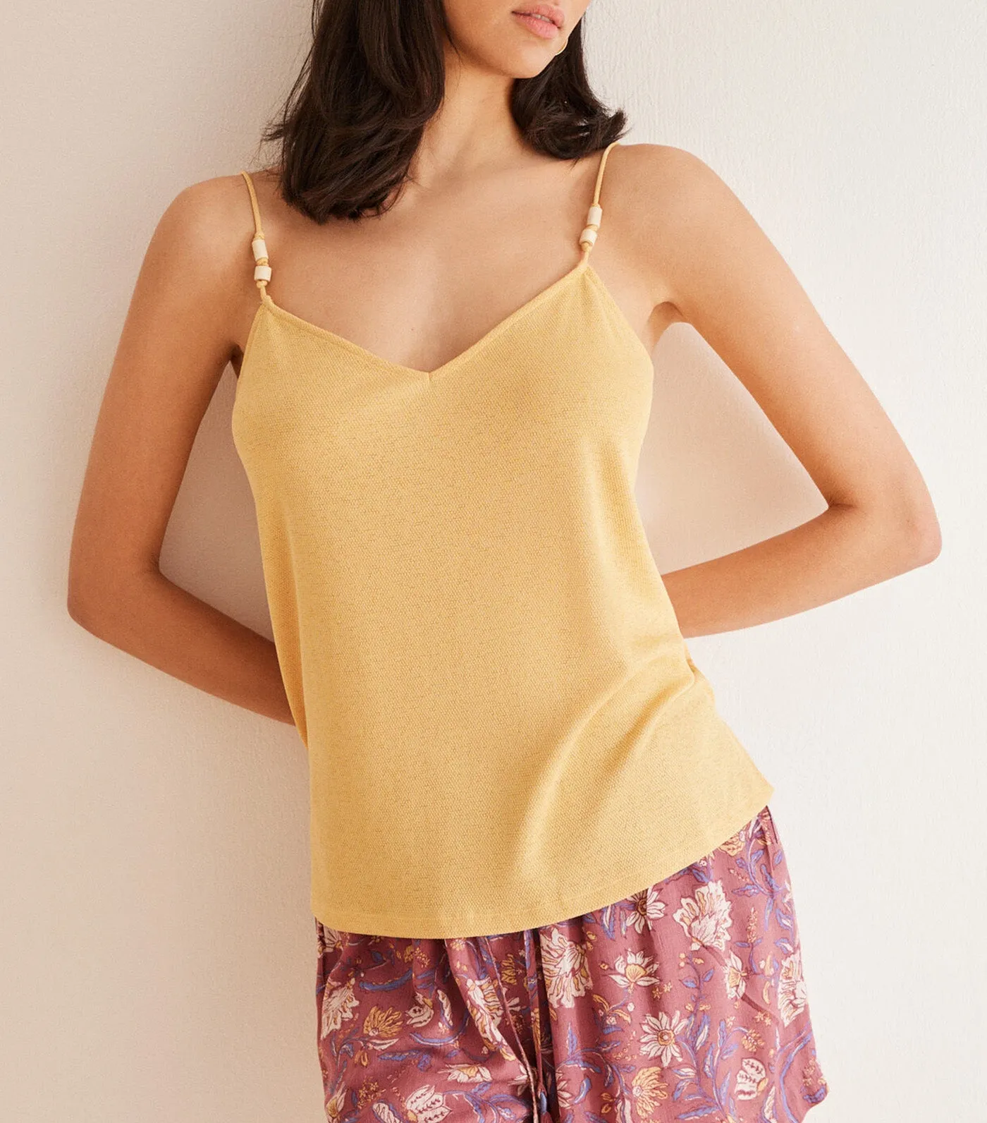 Texture Tank Top Yellow