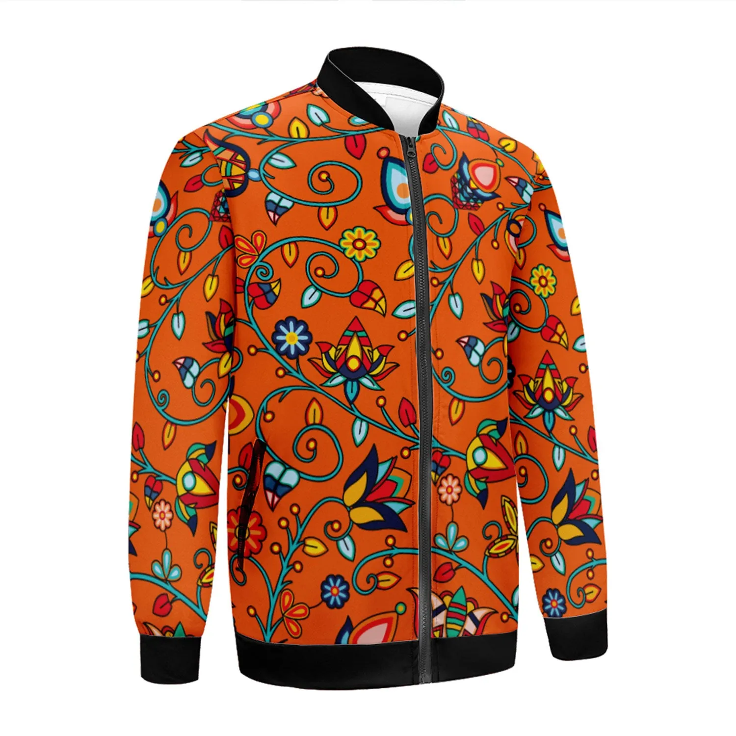 Thorny Path ECM Orange Zippered Collared Lightweight Jacket