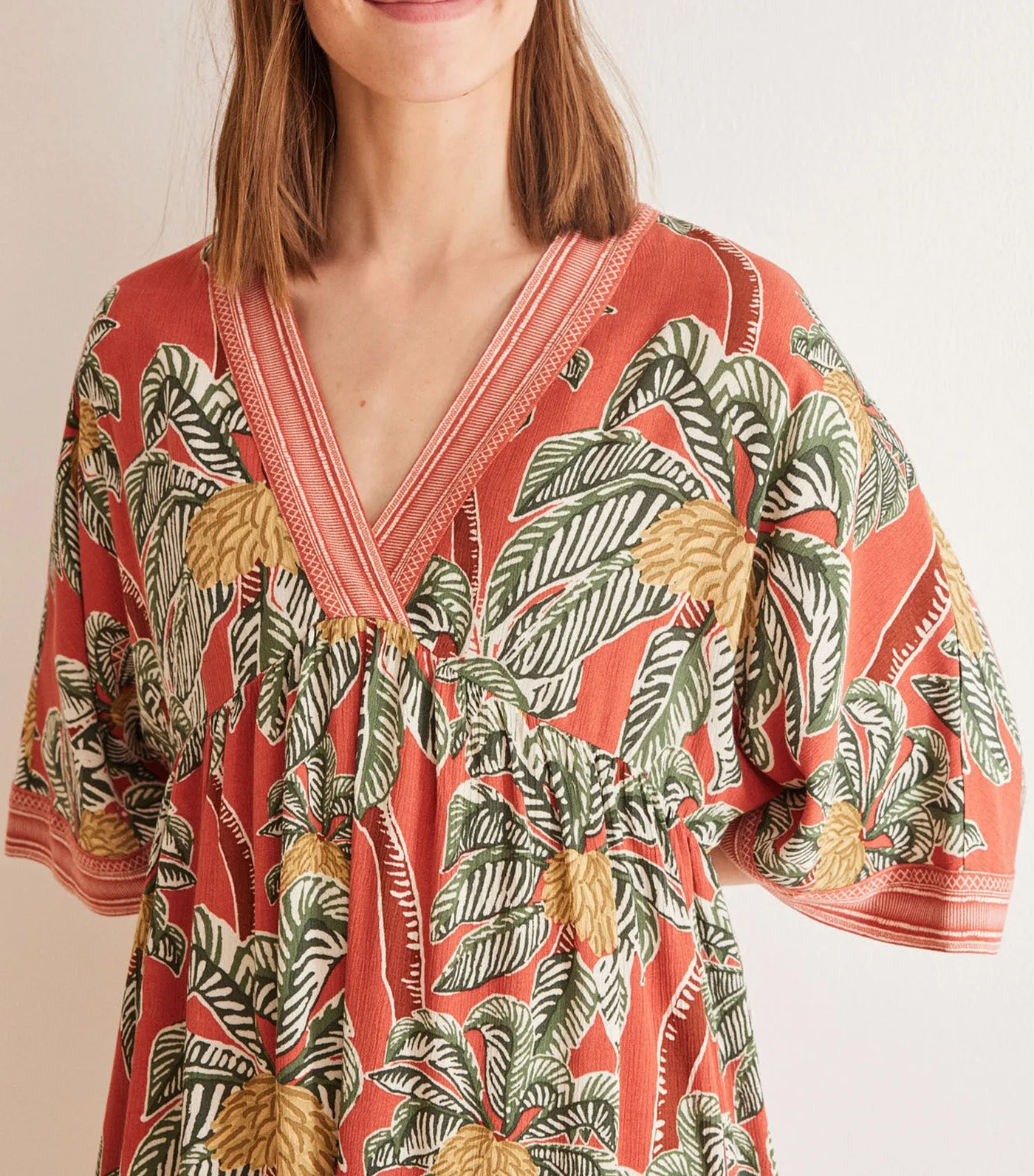 Tropical Print Viscose Dress