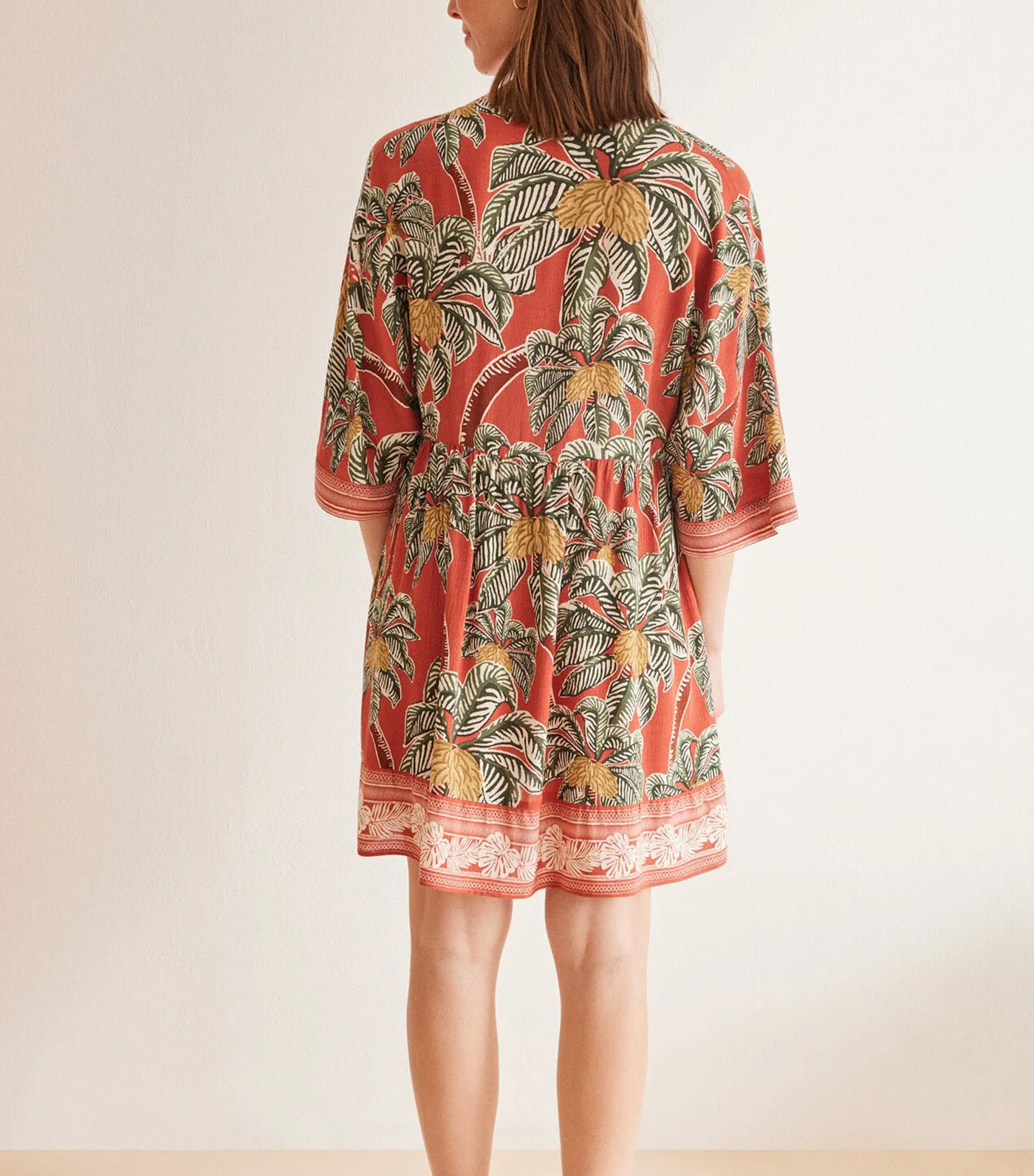 Tropical Print Viscose Dress