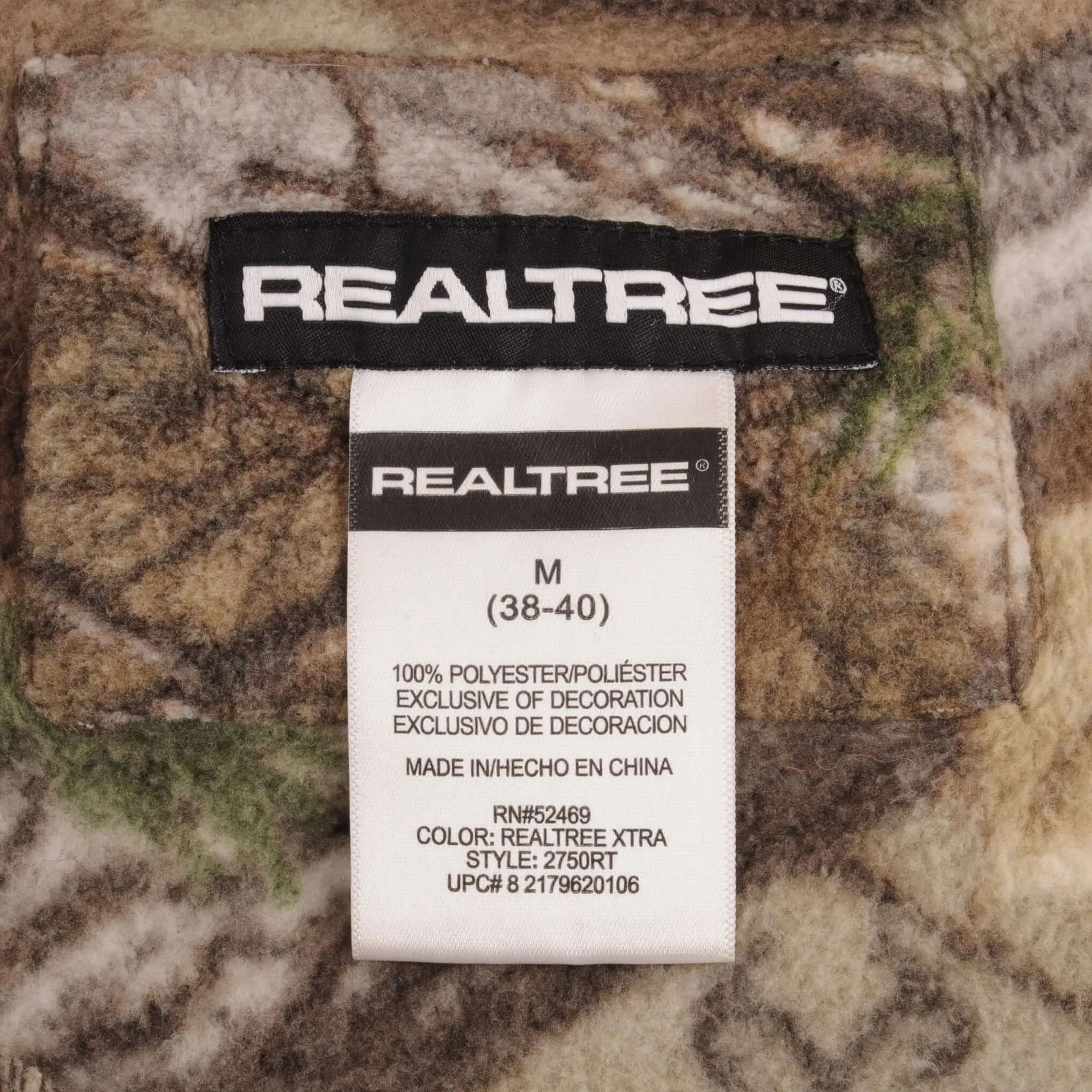 VINTAGE REALTREE XTRA CAMO HUNTING FLEECE JACKET SIZE MEDIUM