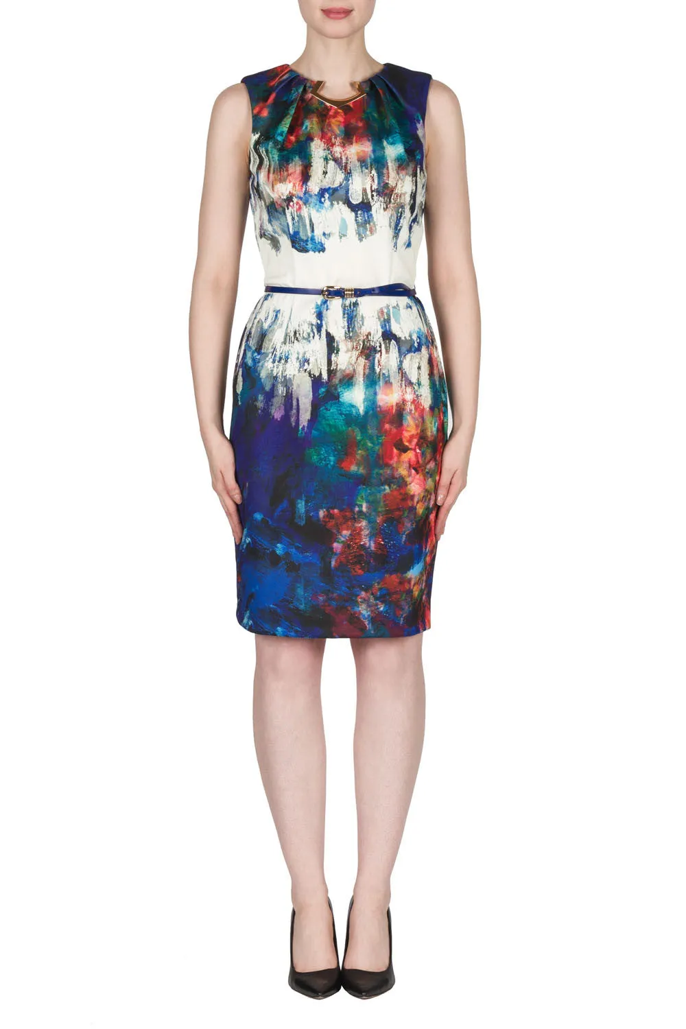 Water Color Sleeveless Dress by Joseph Ribkoff