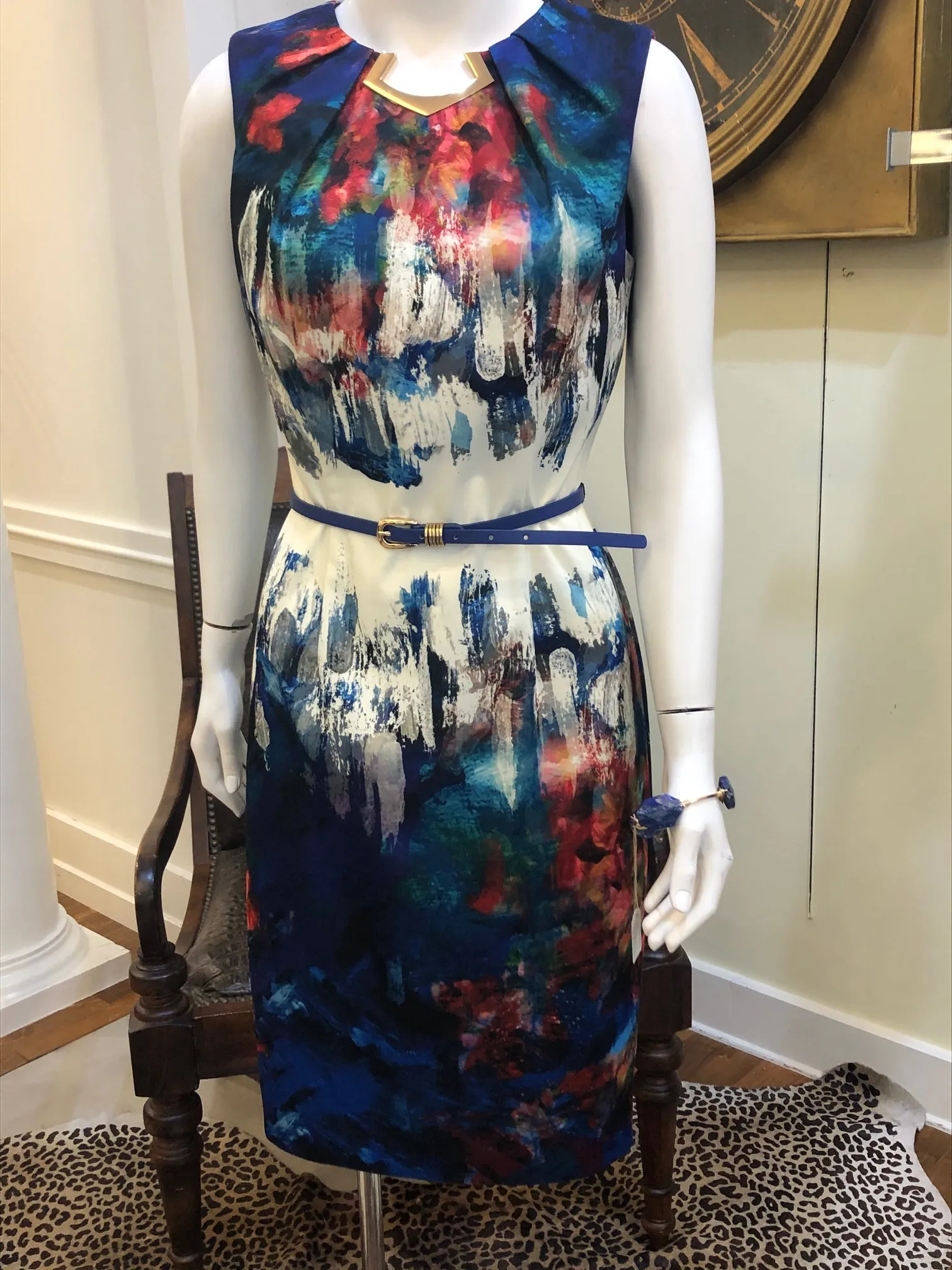 Water Color Sleeveless Dress by Joseph Ribkoff