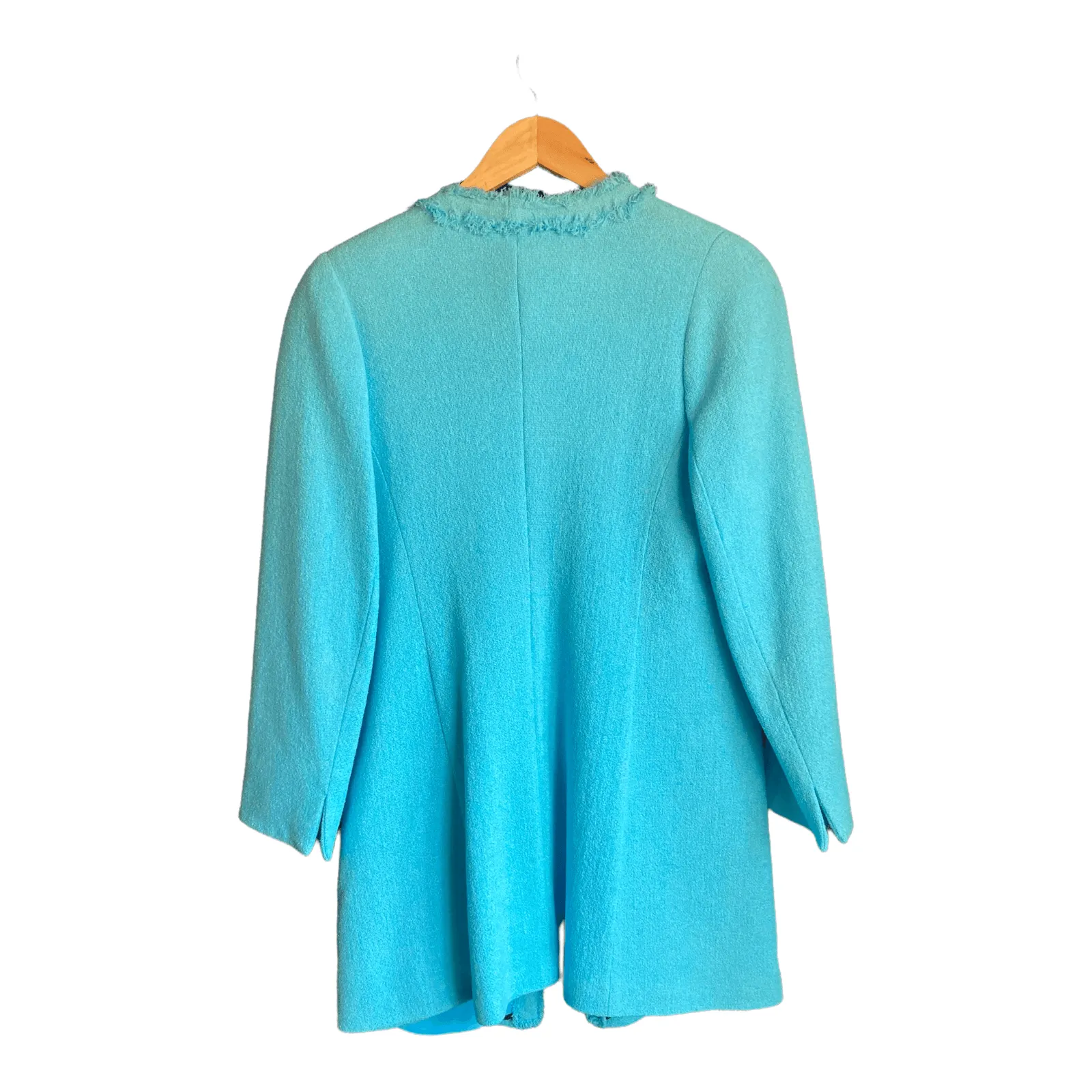 Weill Turquoise Long Sleeved Coat UK Size 20