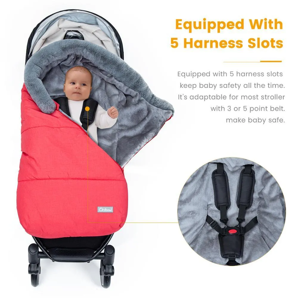 Winter Sleeping Bags Envelope Newborn Baby Stroller Sleepsack Hooded