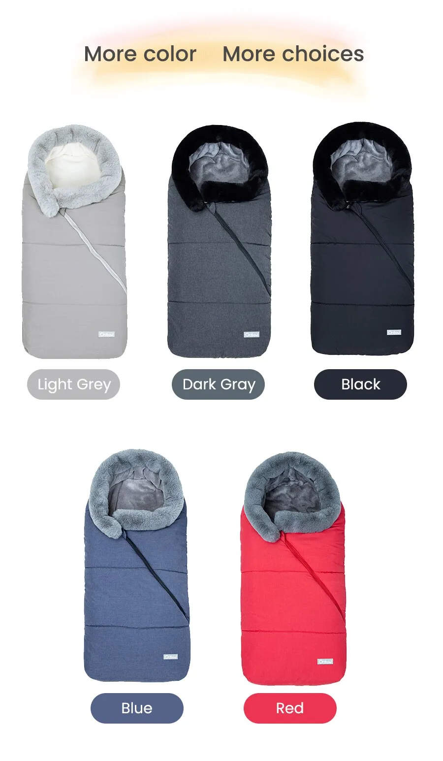 Winter Sleeping Bags Envelope Newborn Baby Stroller Sleepsack Hooded