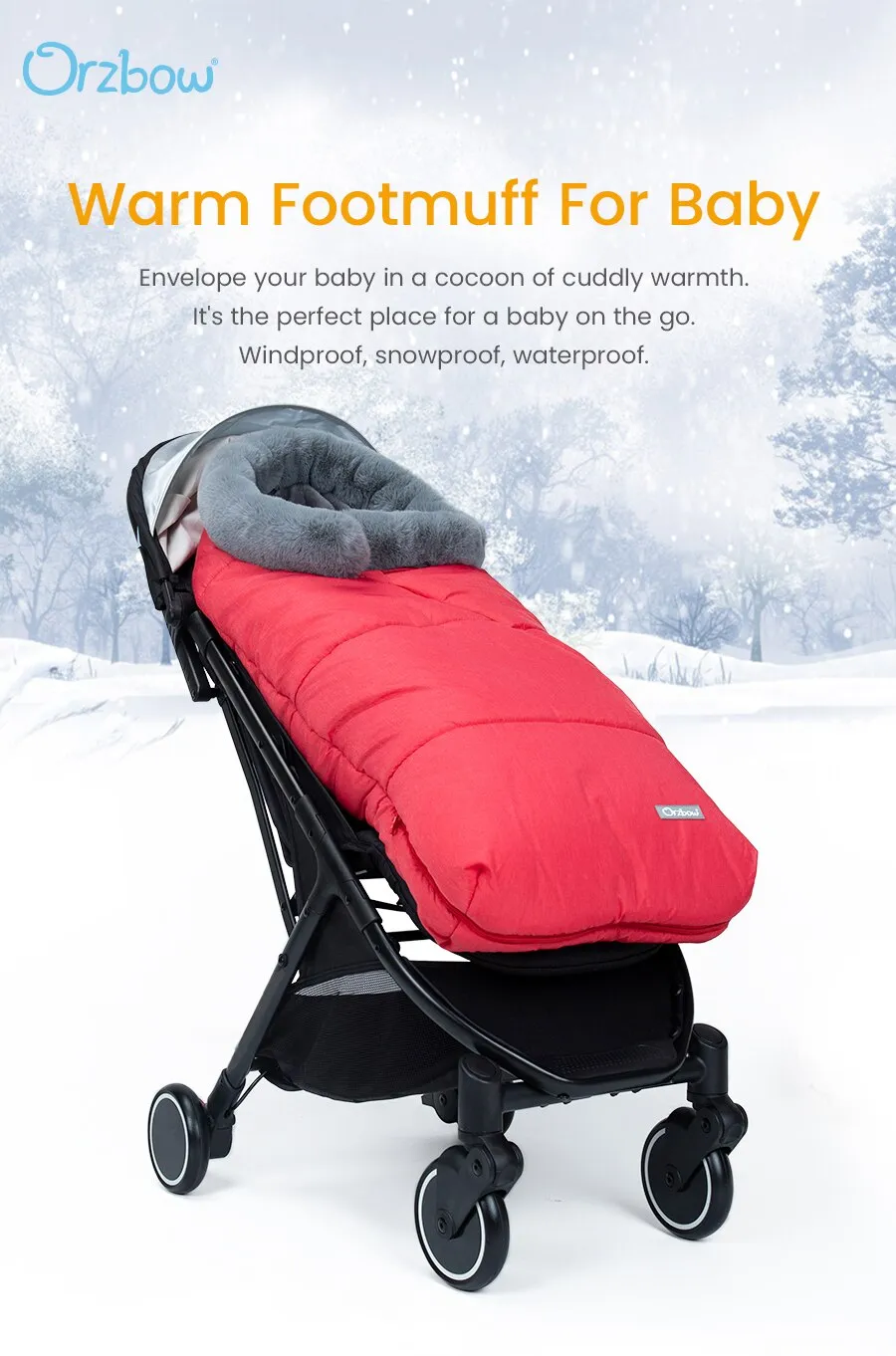 Winter Sleeping Bags Envelope Newborn Baby Stroller Sleepsack Hooded