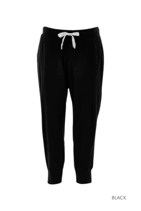 WOMEN'S 100% MERINO WOOL (210) JOGGER PANTS BLACK