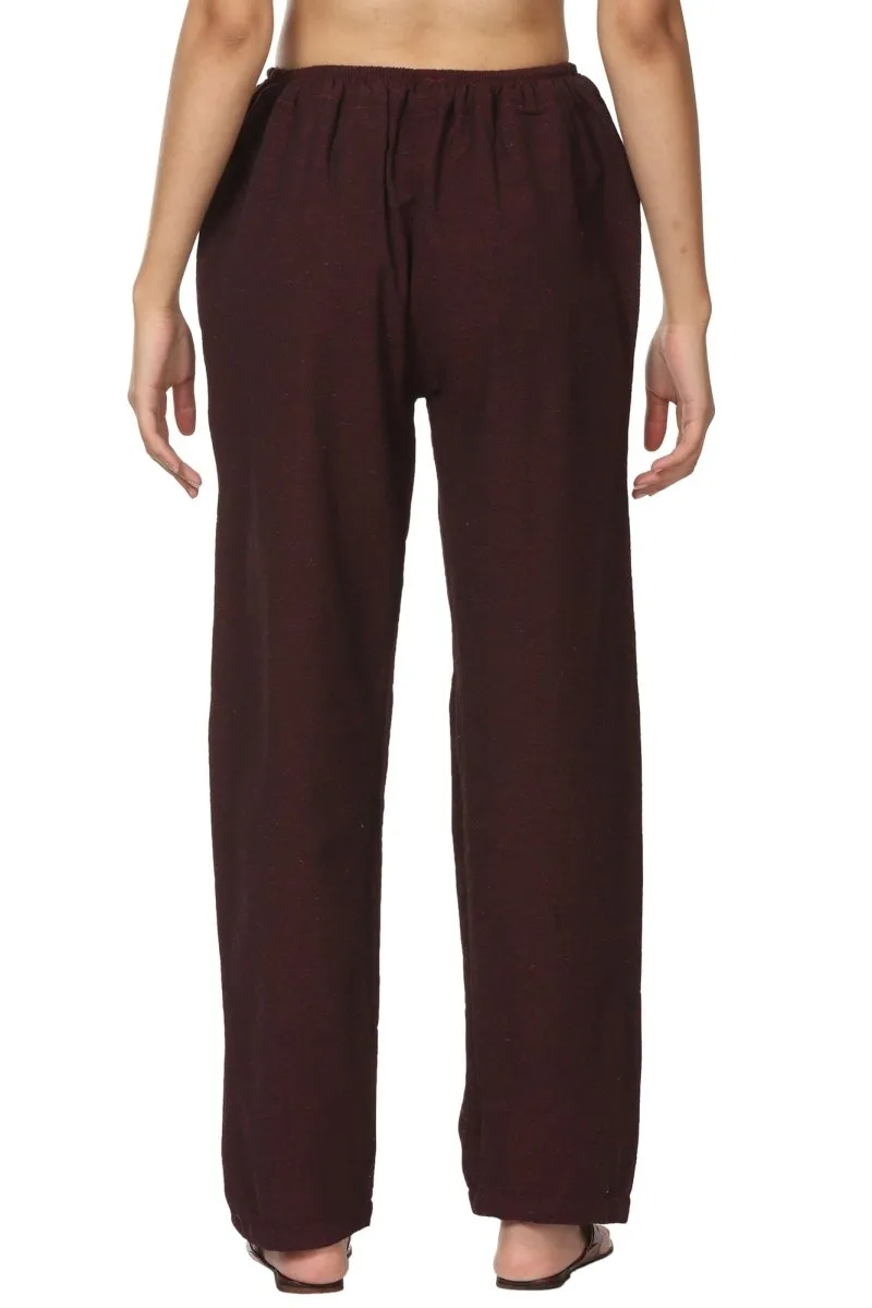 Women's Lounge Pant | Maroon | Fits Waist Size 28" to 36"