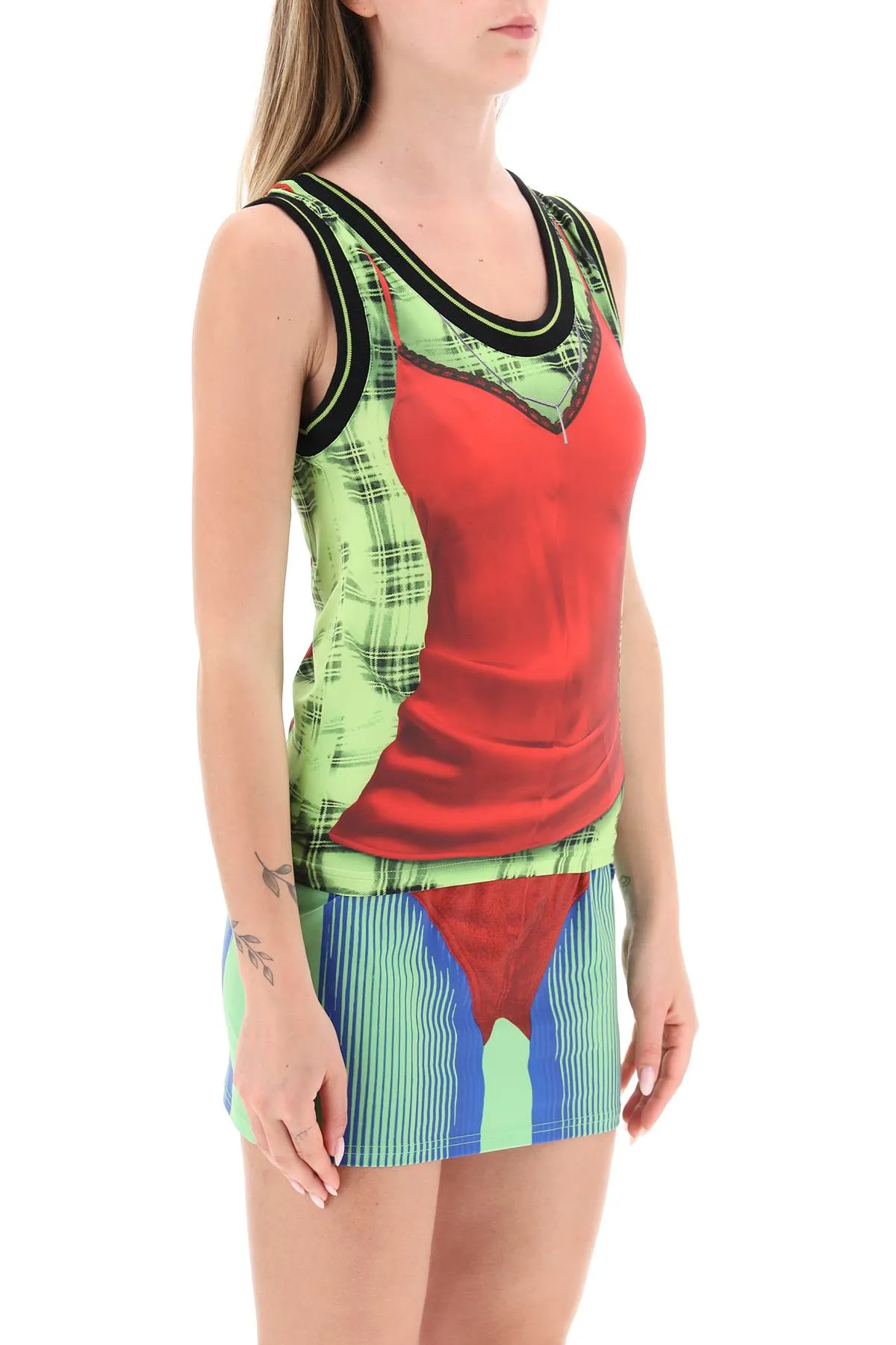 Y project jean paul gaultier x y/project trompe l'oeil tank top