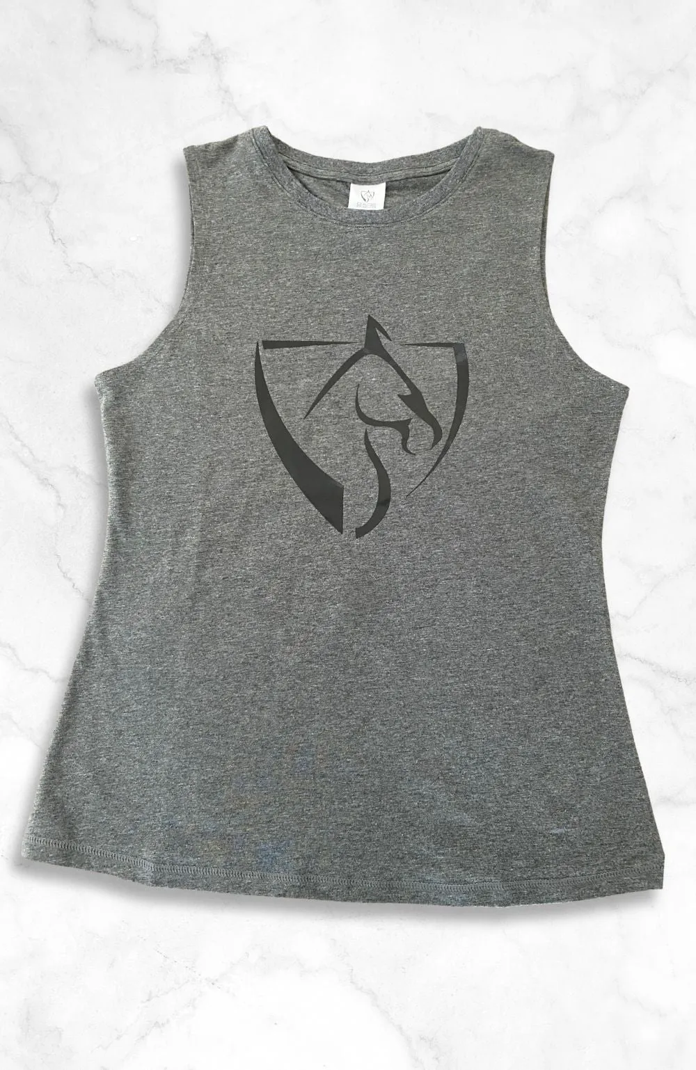 Youth BARE Black Logo Tank Top - Dark Grey